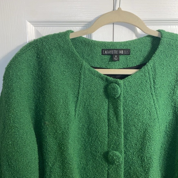 Lafayette 148 NY Green Wool Suit Skirt Set - Picture 2 of 14